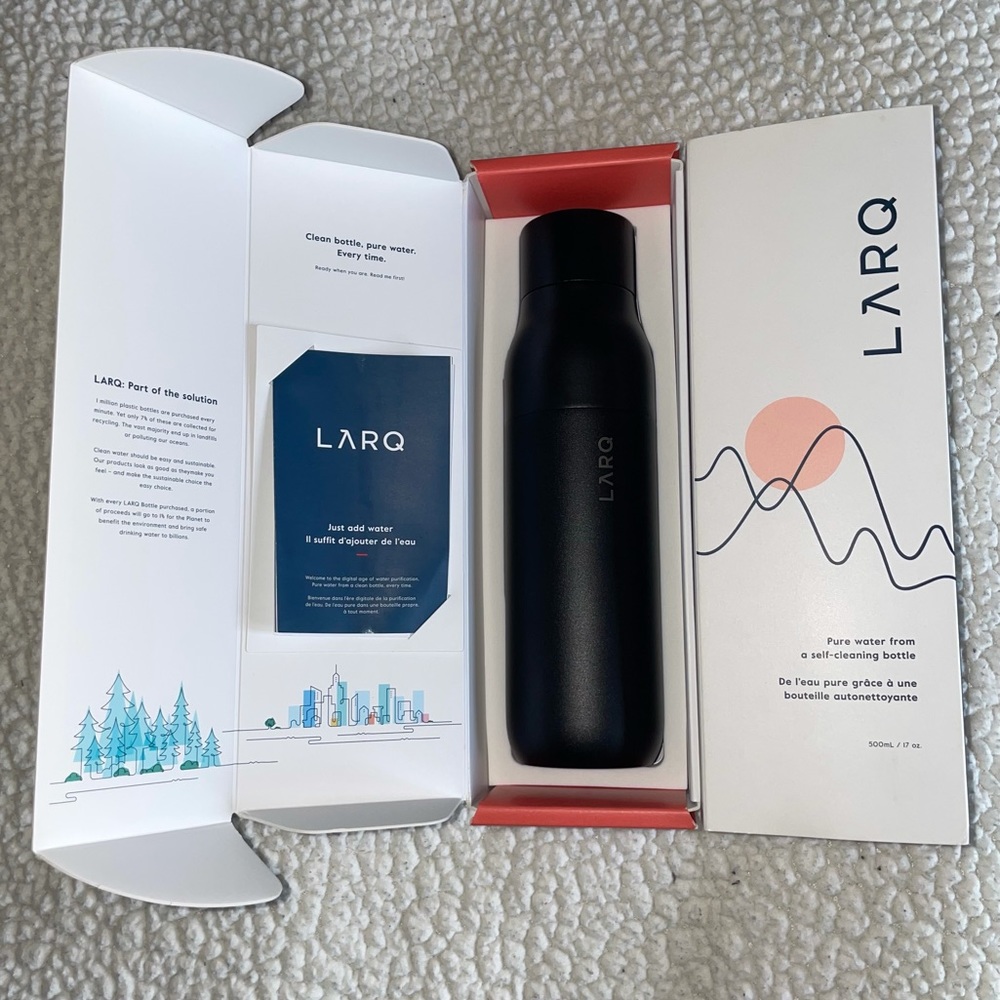 LARQ Bottle PureVis Obsidian Black 17 oz